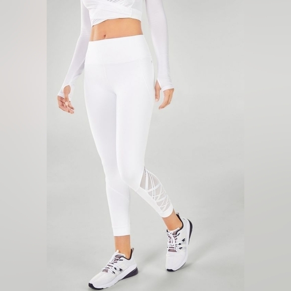 Fabletics Pants - Fabletics Powerhold High Waisted Lattice Cropped Leggings in 3X